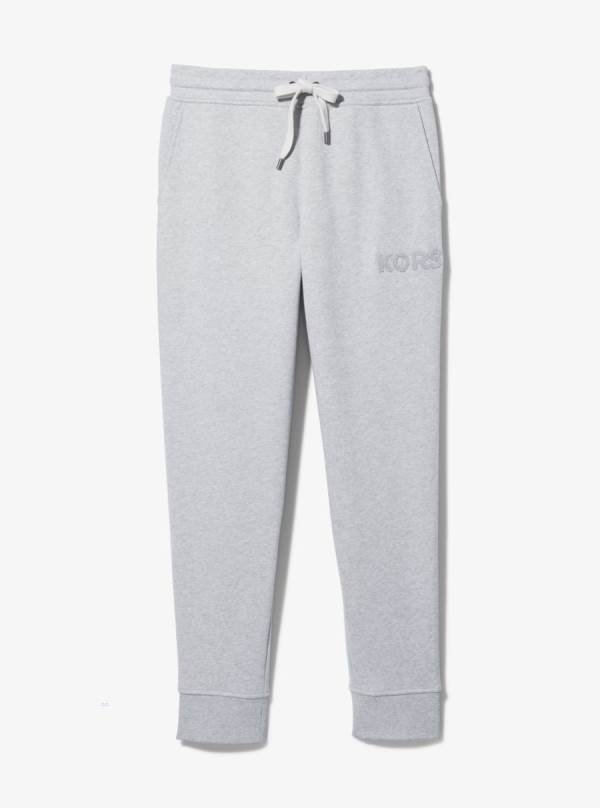 Panske Jogger Nohavice Michael Kors KORS Cotton Siva - Oblecenie Michael Kors Levně | ROTVU-3492